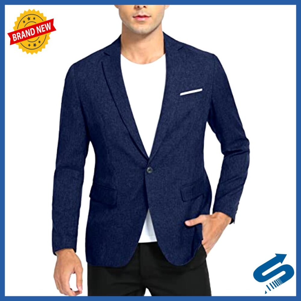 Lightweight Polyester Blend Blazer, One Button Sp… - image 3